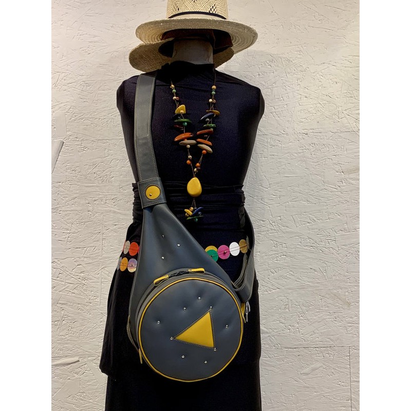 Sac P&P's Gris, Triangle Jaune