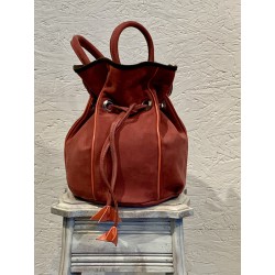 Sac Boule Vieux Rose, Nubuk