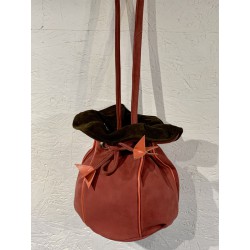 Sac Boule Vieux Rose, Nubuk