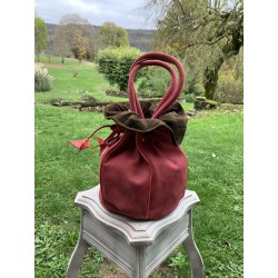 Sac Boule Vieux Rose, Nubuk