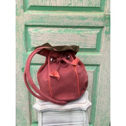 Sac Boule Vieux Rose, Nubuk